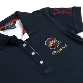 A close up of the collar on a polo shirt